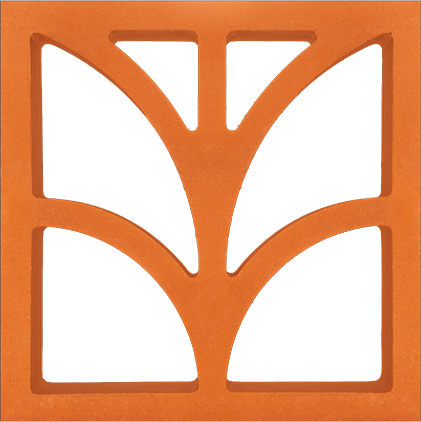 Arrow Jali terracotta unit