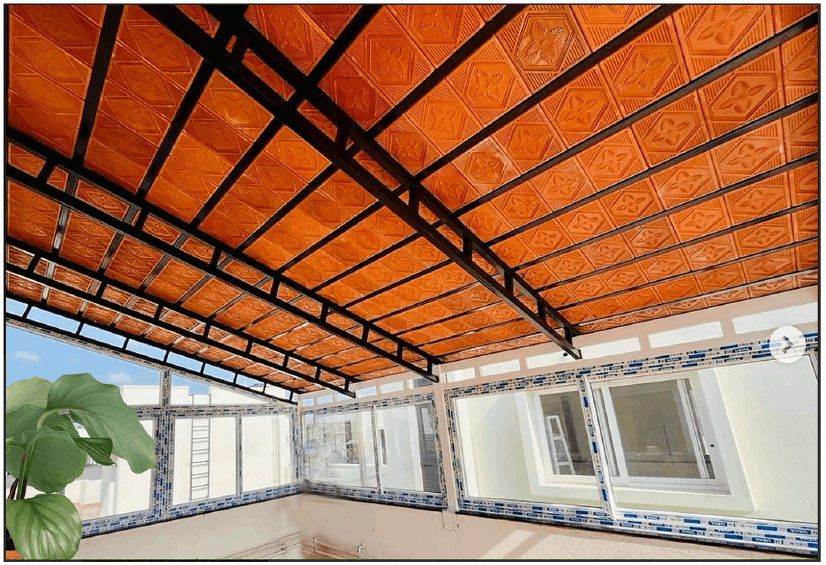 Ceiling Tile terracotta application