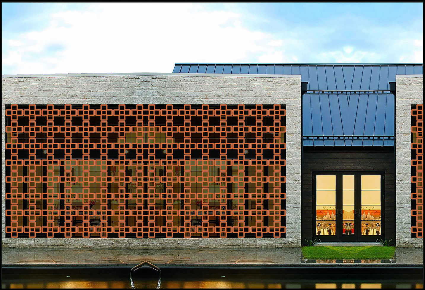 Diamond Jali terracotta application