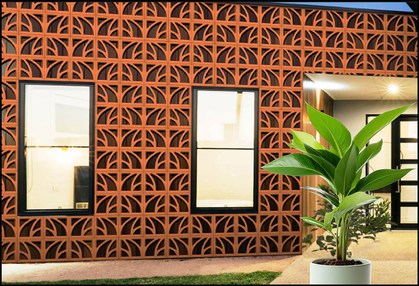 Lotus Jali installed in architecture