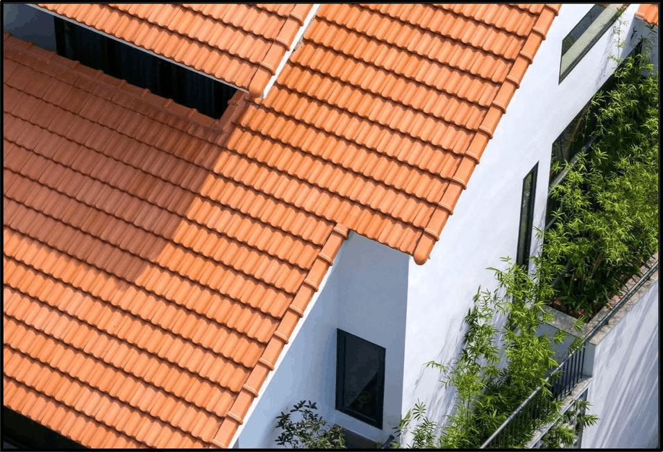 Single Gruh Roofing Tiles installed in architecture