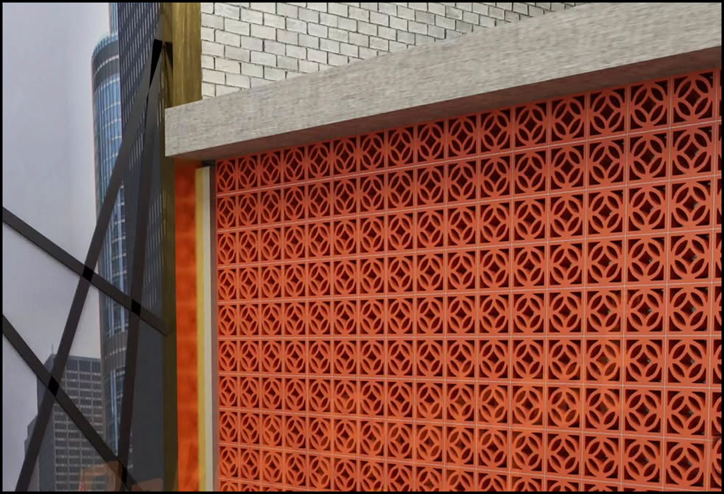Topaz Jali installed in architecture